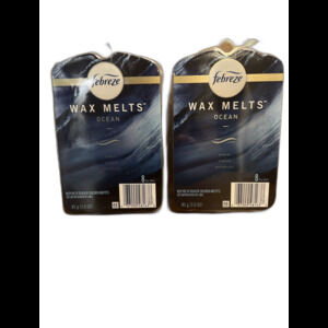 2 Pack Febreze Wax Melts Ocean Hinoki Ginger Waterlily 8 Melts Per Pack